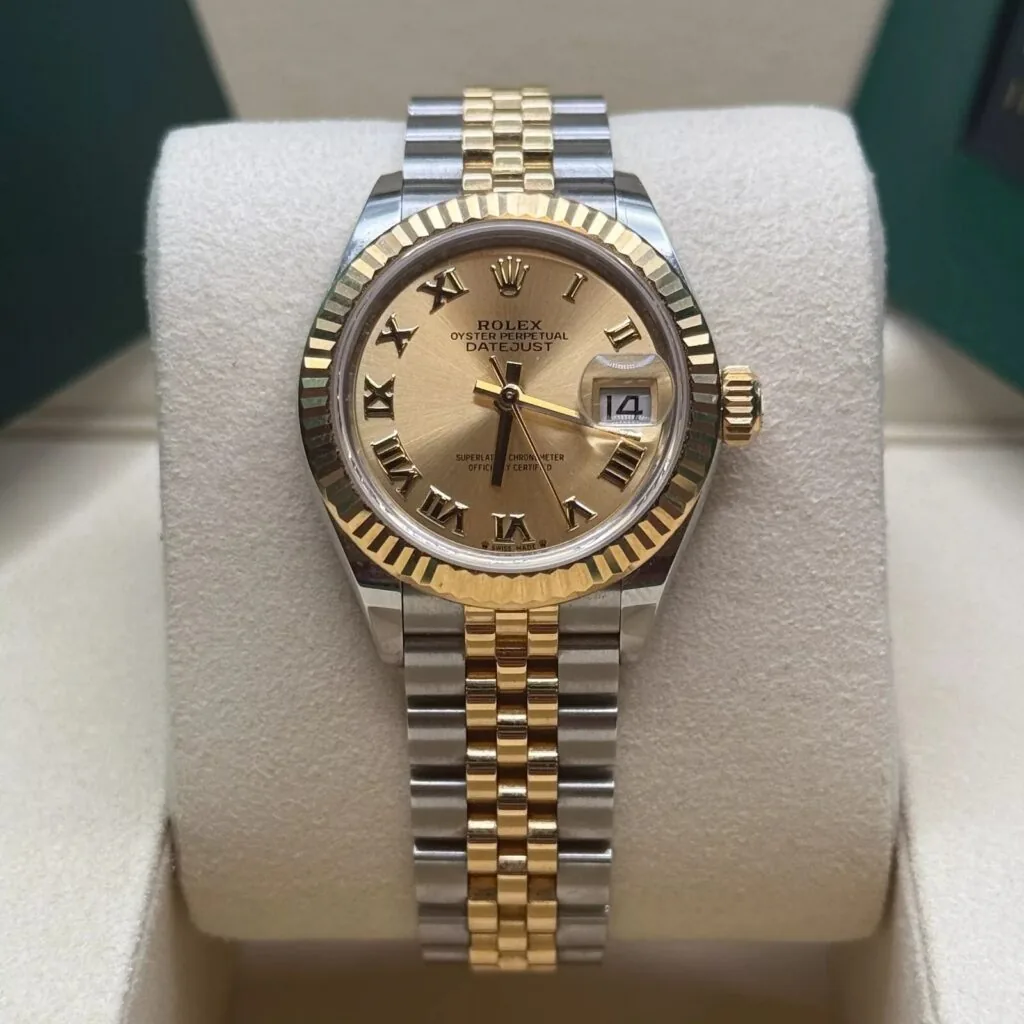 RLX Lady-Datejust 31mm 279173 Champagne Roman Dial Oyster Bracelet