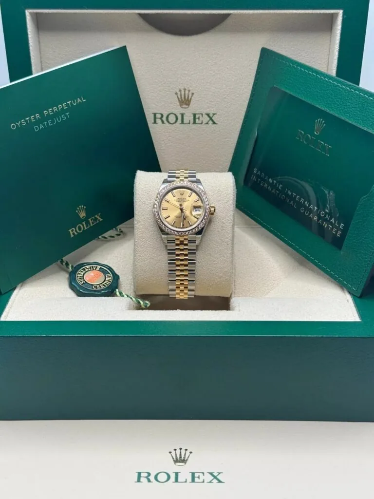 RLX Lady-Datejust 31mm 279383RBR Champagne Dial Yellow Rolesor Oyster Bracelet