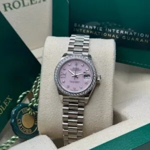 RLX Lady-Datejust 31mm 279139RBR Pink Opal Diamond Dial and Diamond Bezel White Gold Bracelet