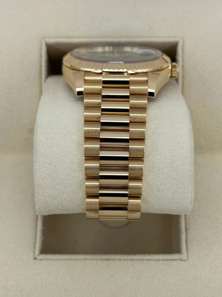 RLX Day-Date "President" 40mm Yellow Gold Green Roman "Money" Dial - 228238