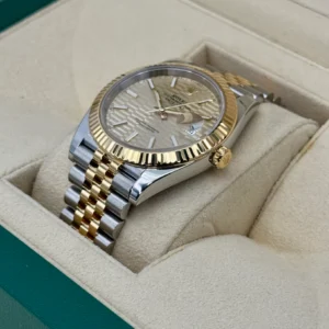 RLX Datejust 41mm Swiss Replica Watch | Two Tone Jubilee Bracele Champagne Fluted Dial Ref 126333