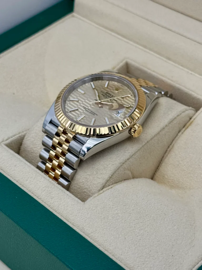 RLX Datejust 41mm Swiss Replica Watch | Two Tone Jubilee Bracele Champagne Fluted Dial Ref 126333