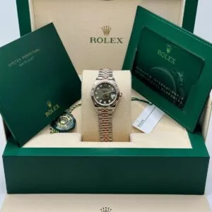 RLX Lady-Datejust 31mm 279171 Green Diamond Oyster Stainless Steel and Rose Gold