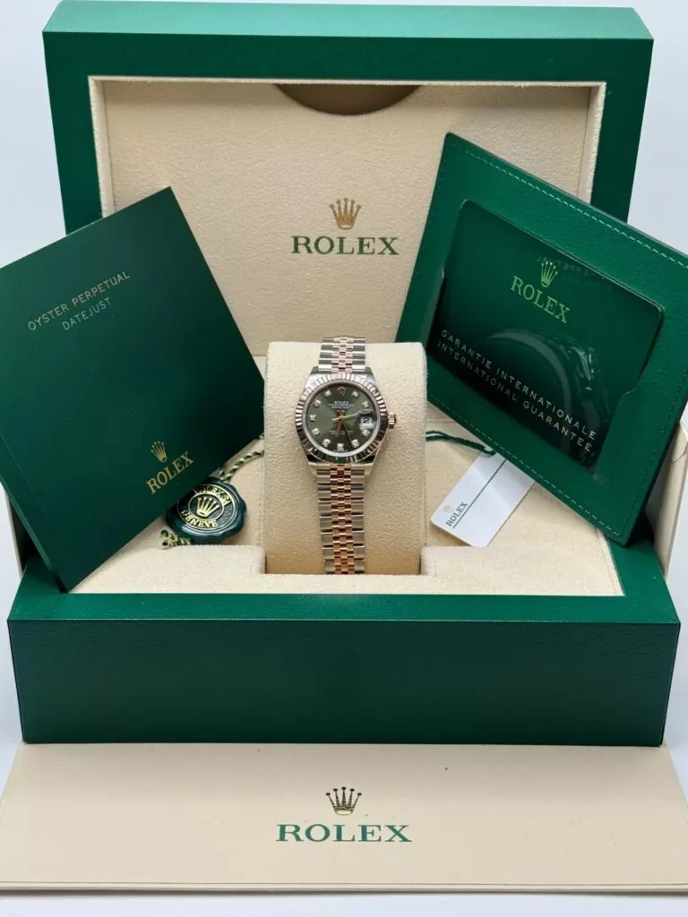 RLX Lady-Datejust 31mm 279171 Green Diamond Oyster Stainless Steel and Rose Gold