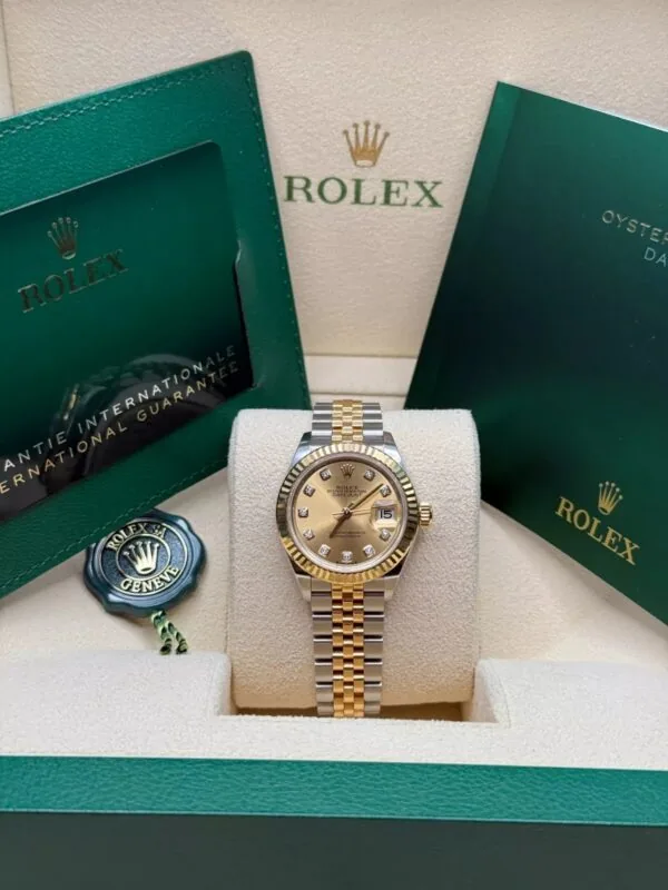 RLX Lady-Datejust 31mm 279173 Champagne Diamond Dial Oyster Bracelet
