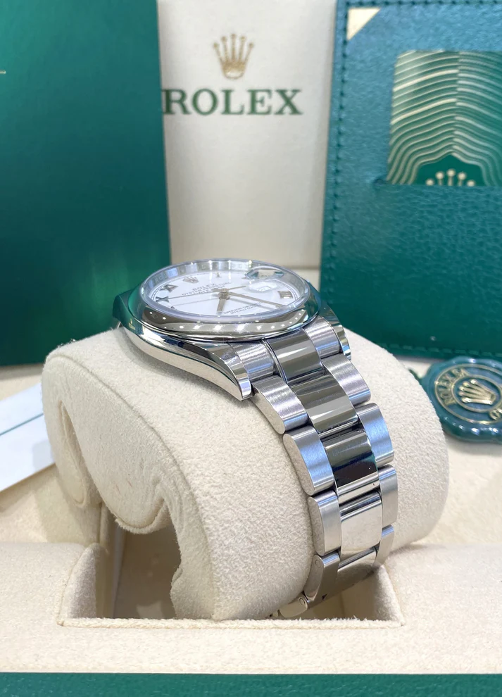 RLX Datejust 36mm 126200 Stainless Steel White Roman Dial Oyster