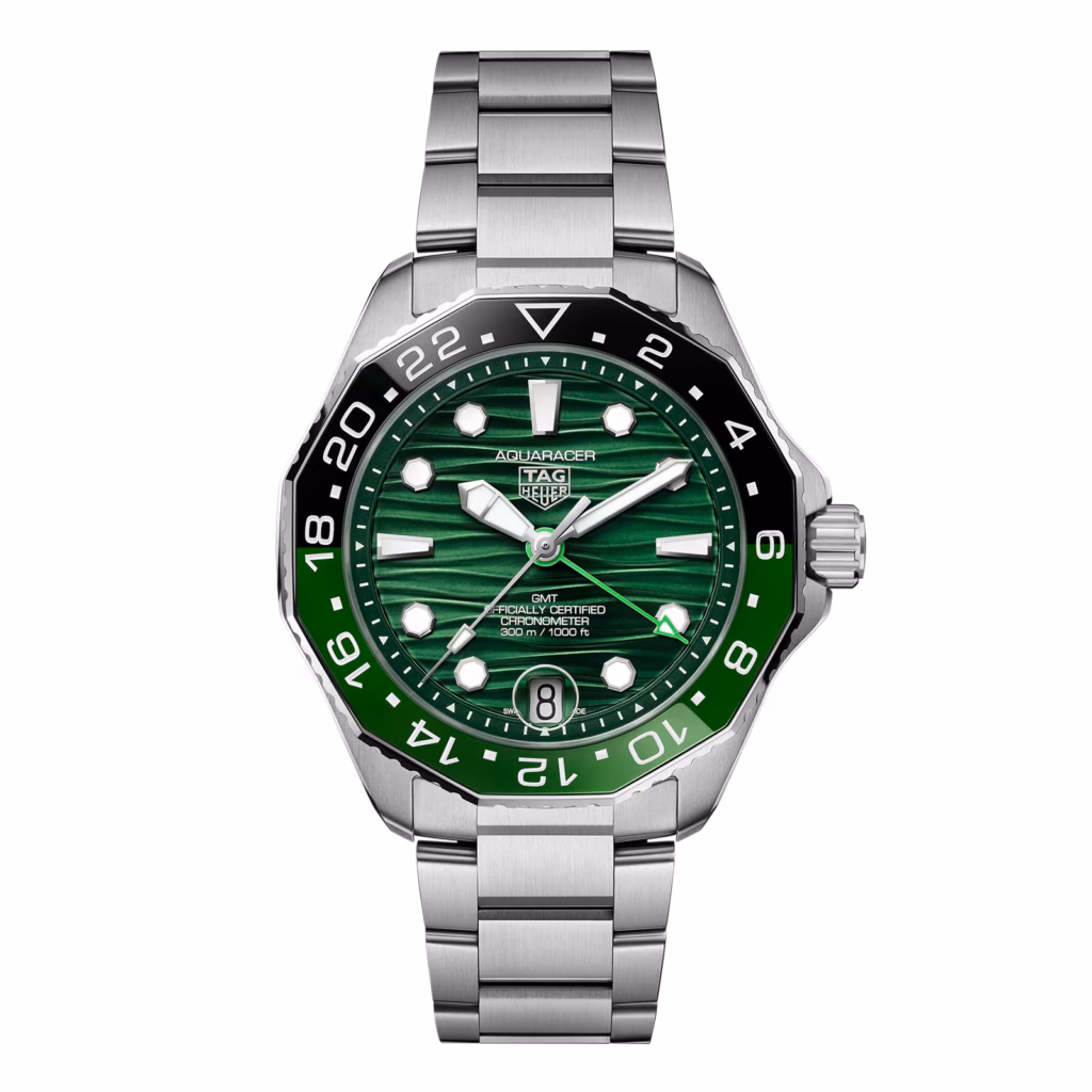 TAG Heuer Aquaracer Professional 300 GMT 42mm Mens Watch Green WBP5115.BA0013