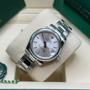 RLX Datejust m278240-0005/0006 31mm Silver Index Domed Bezel Oyster Oystersteel