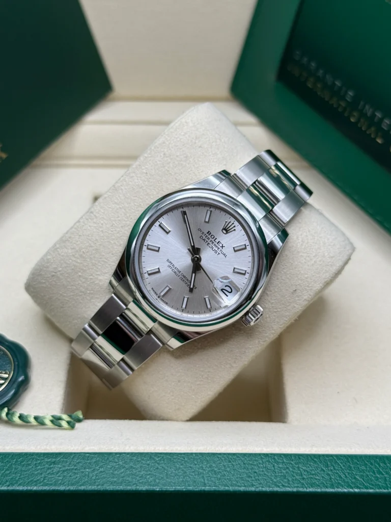 RLX Datejust m278240-0005/0006 31mm Silver Index Domed Bezel Oyster Oystersteel