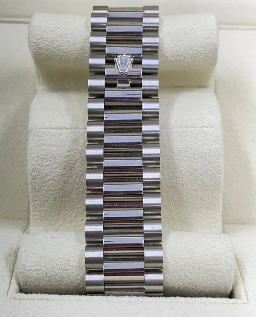 RLX Day-Date "President" 40mm White Gold White Roman Dial - 228239