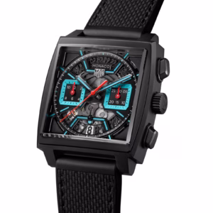 TAG Heuer Monaco Chronograph 39mm Mens Watch Titanium Turqouise CBL2184.FT6236