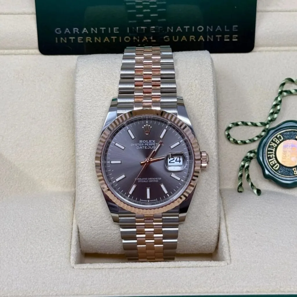 RLX Datejust 36mm 126231 Slate/Gray Dial Oystersteel and 18K Rose gold Oyster Bracelet