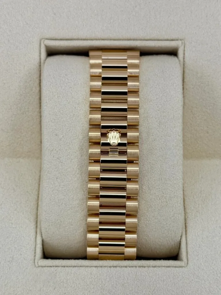 RLX Yellow Gold President Day Date 40mm Green Roman Ombre Dial - 228238