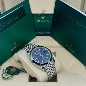 RLX Datejust 41mm 126300 Blue Index Jubilee Stainless Steel Men’s Watch