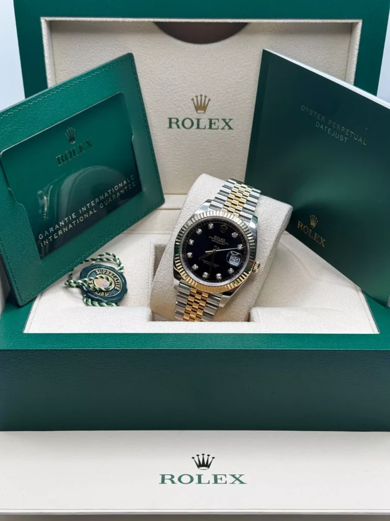 RLX Datejust 41mm 126333 Black Diamond Jubilee Steel and Yellow Gold Men’s Watch