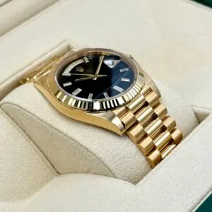 RLX Yellow Gold President Day Date 40mm Onyx Diamond Dial - 228238