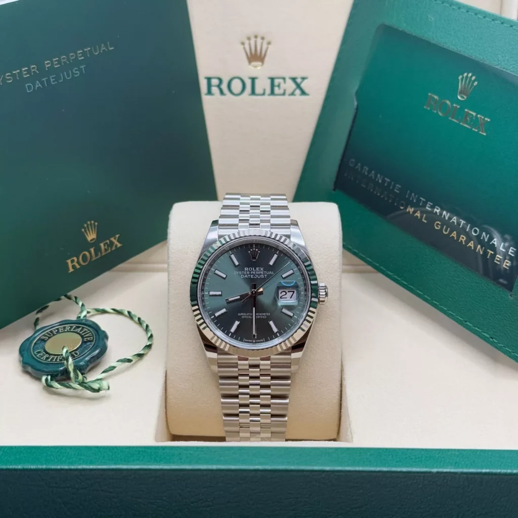 RLX Datejust 41mm Mint Green Dial Jubilee Bracelet Watch - 126334