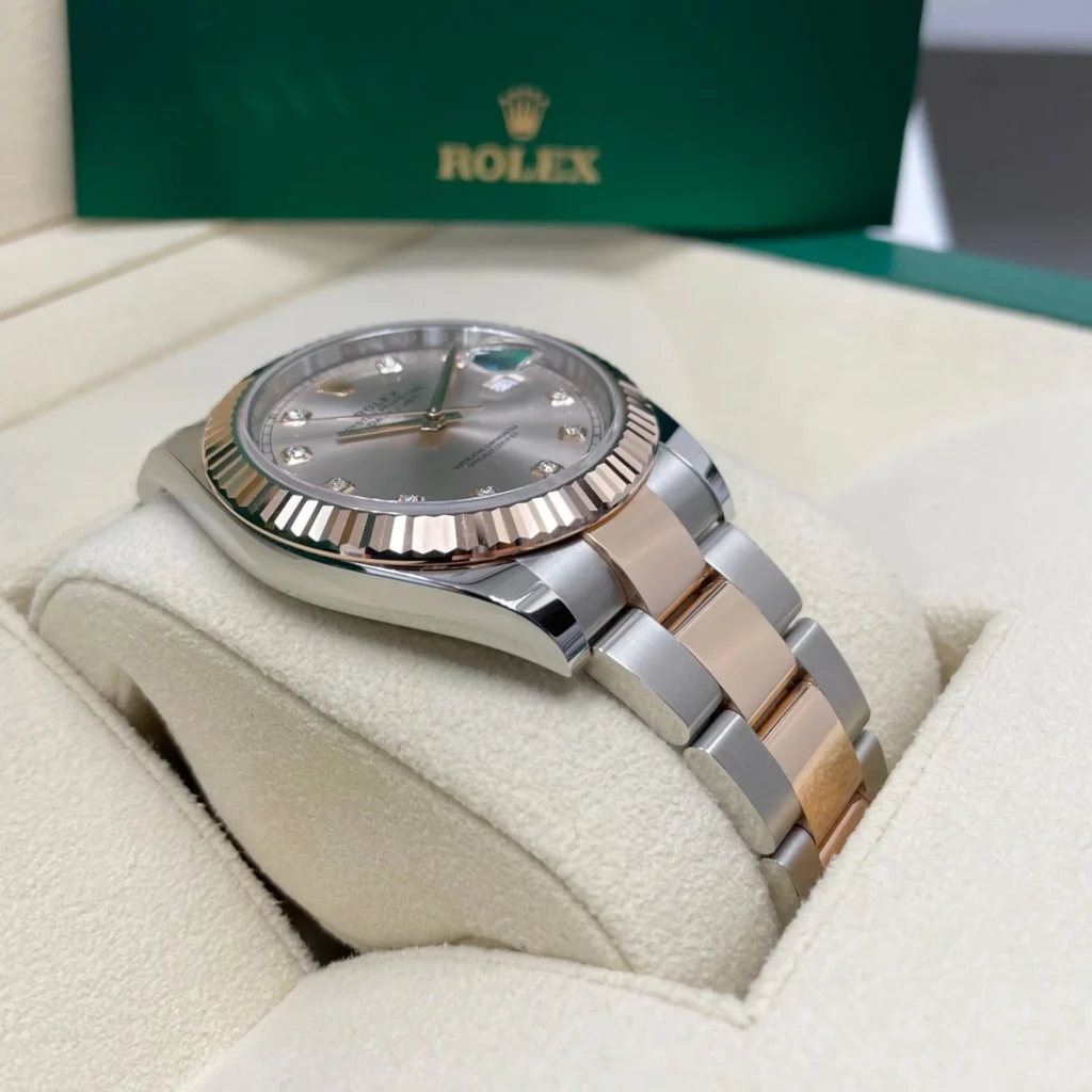 RLX Datejust 41mm 126331 Sundust Diamond Jubilee Steel and Everose Gold Watch
