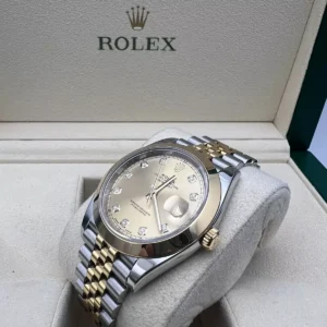 RLX Datejust 41mm 126303 Champagne Diamond Jubilee Steel and Yellow Gold Mens Watch