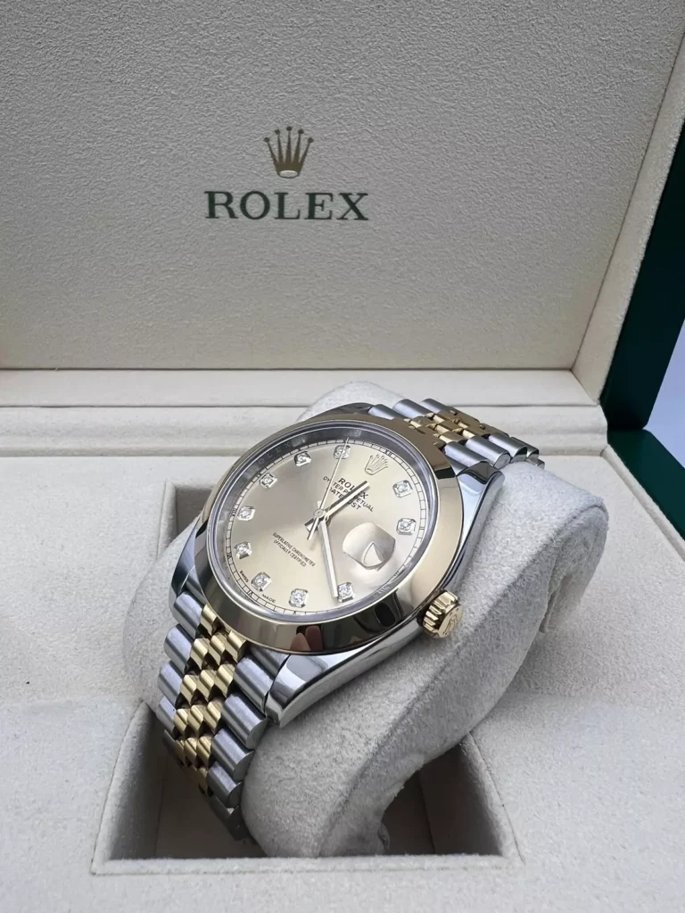 RLX Datejust 41mm 126303 Champagne Diamond Jubilee Steel and Yellow Gold Mens Watch
