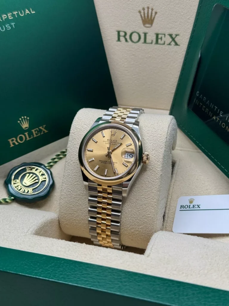 RLX Datejust m278243-0013/0014 31mm Champagne Dial Yellow Rolesor Oyster Watch