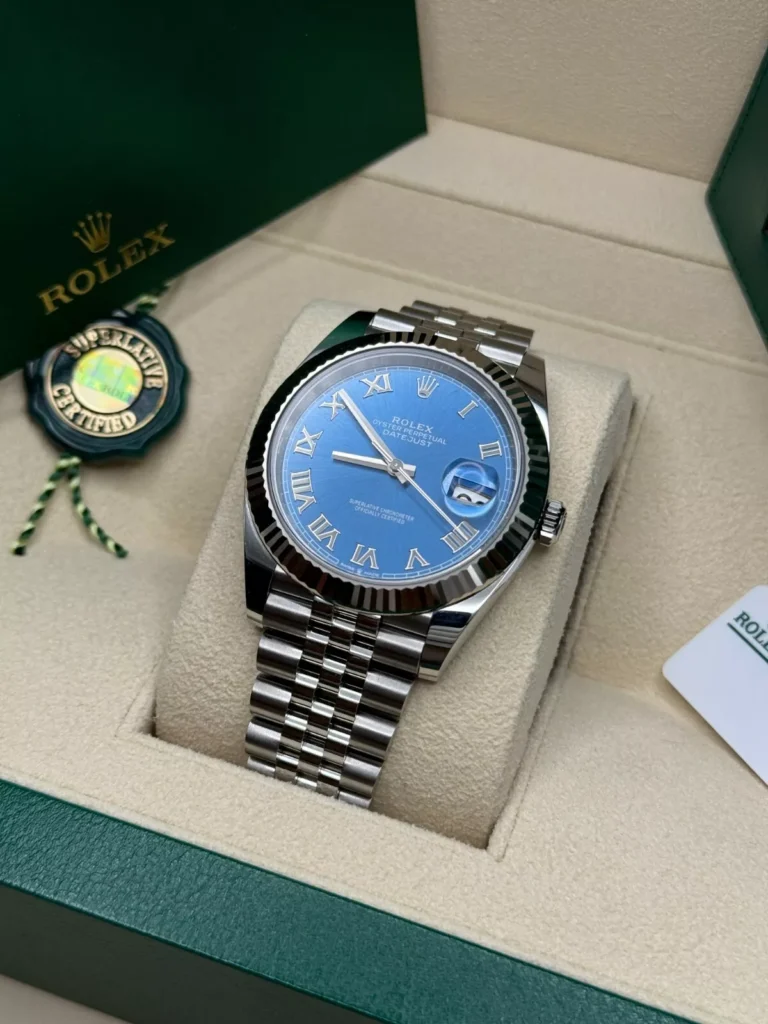 RLX Datejust 41mm 126334 Blue Roman Oyster Stainless Steel Men’s Watch