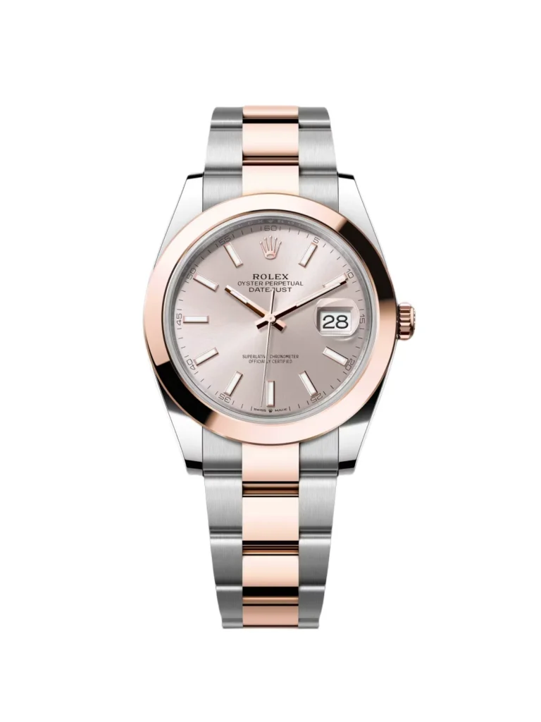 RLX Datejust 41mm 126301 Sundust Index Oyster Steel and Everose Gold Watch