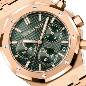 A&P ROYAL OAK Pink Gold Khaki Green Dial CHRONOGRAPH 41mm