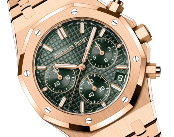 A&P ROYAL OAK Pink Gold Khaki Green Dial CHRONOGRAPH 41mm