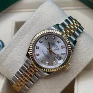 RLX Lady-Datejust 31mm 279173 Silver Diamond Dial Oyster Bracelet