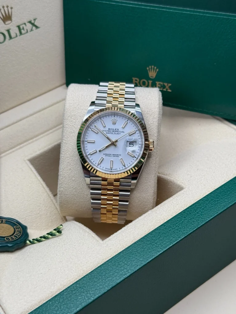 RLX Datejust 36mm 126233 White Index Dial Two-Tone Jubilee Bracelet Watch
