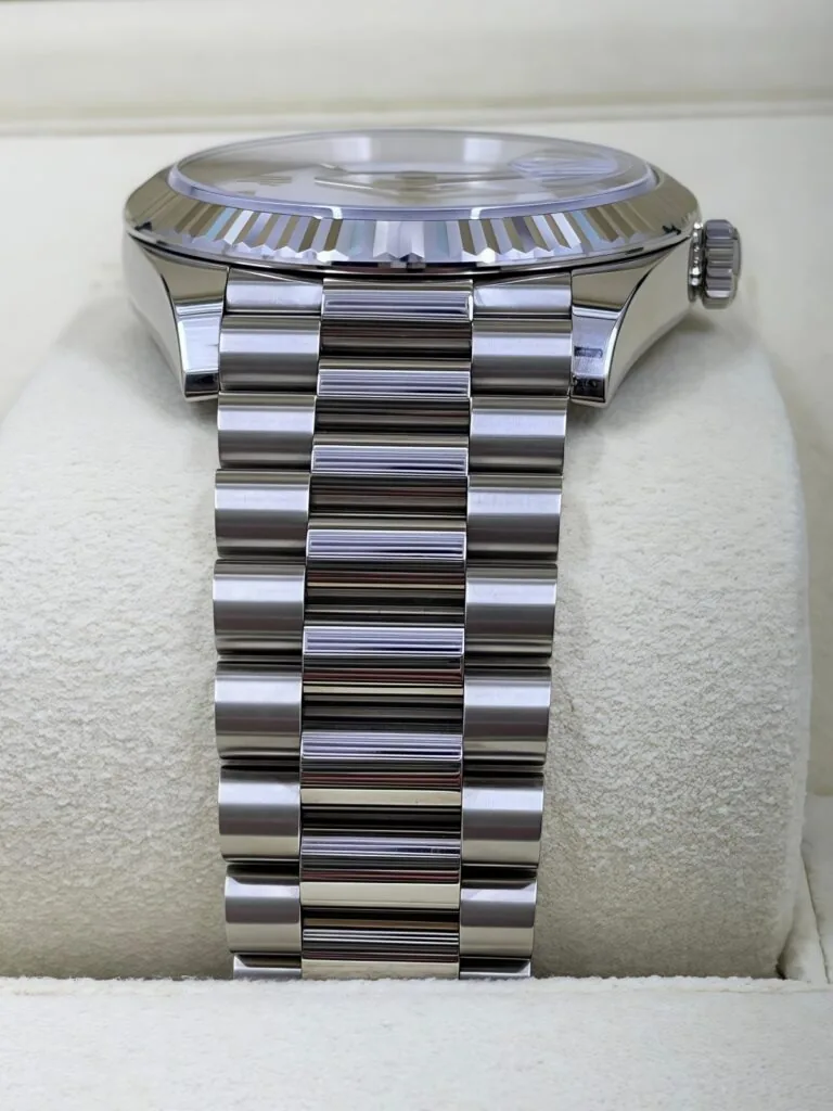 RLX Day-Date "President" 40mm White Gold White Roman Dial - 228239