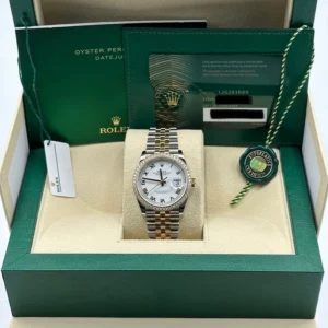 RLX Datejust 36mm 126283 White Dial Jubilee Bracelet Watch