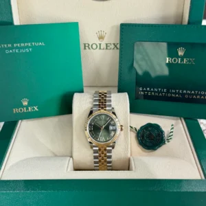 RLX Datejust m278273-0015/0016 31mm Olive Green Dial Stainless Steel and Yellow Gold Oyster Watch