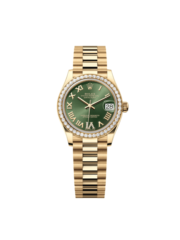 RLX Datejust m278288RBR-0024 Olive Green 31mm Dial President Bracelet Watch