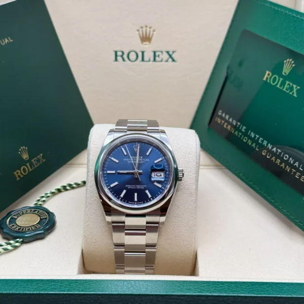 RLX Datejust 36mm 126200 Stainless Steel Blue Dial Oyster Watch