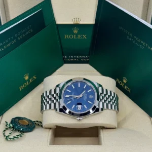 RLX Datejust 41mm 126300 Blue Index Jubilee Stainless Steel Men’s Watch