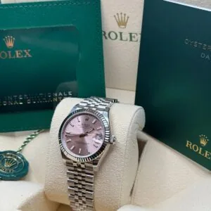 RLX Datejust m278274-0013/0014 Pink Dial 31mm Fluted Bezel Oyster Bracelet