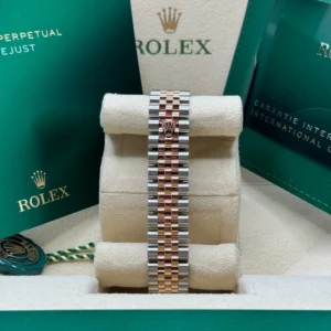 RLX Datejust m278271-0031/0032 Silver Floral Motif 31mm Dial Oyster Bracelet Watch