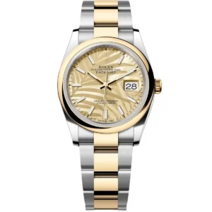 RLX Datejust 36mm 126203 Golden Dial Domed Bezel Oyster Bracelet