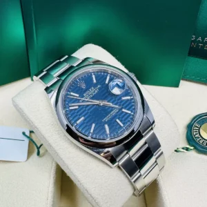 RLX Datejust 36mm 126200 Oyster Perpetual Blue Fluted Motif Dial Jubilee Stainless Steel