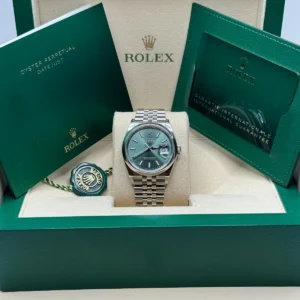 RLX Datejust 36mm 126200 Mint Green Dial Stainless Steel Oyster Bracelet Watch