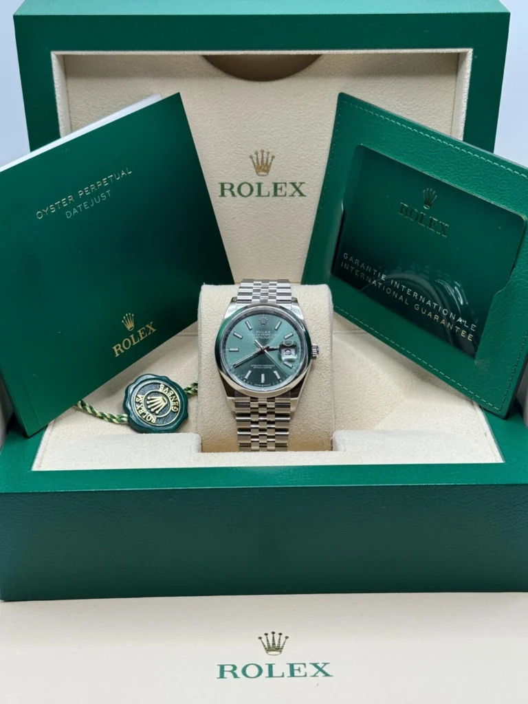 RLX Datejust 36mm 126200 Mint Green Dial Stainless Steel Oyster Bracelet Watch