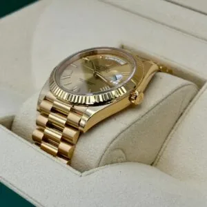 RLX Day-Date "President" 40mm Yellow Gold Champagne Roman Numeral Dial - 228238