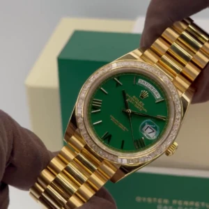 RLX Day-Date 40mm 228398TBR-0039 Green Dial President Watch
