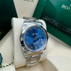 RLX Datejust 41mm 126334 Blue Roman Oyster Stainless Steel Men’s Watch