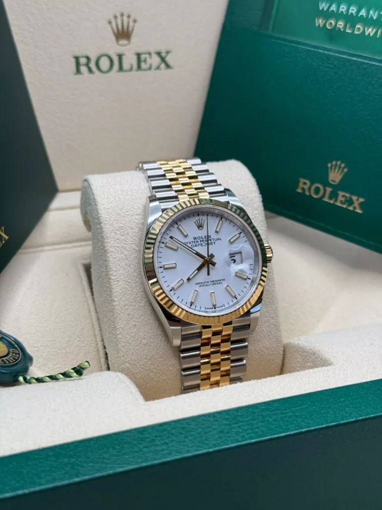 RLX Datejust 36mm 126233 White Index Dial Two-Tone Jubilee Bracelet Watch