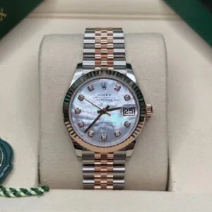 RLX Lady-Datejust 31mm 279171 White Mother Of Pearl Diamond Oyster Stainless Steel and Rose Gold