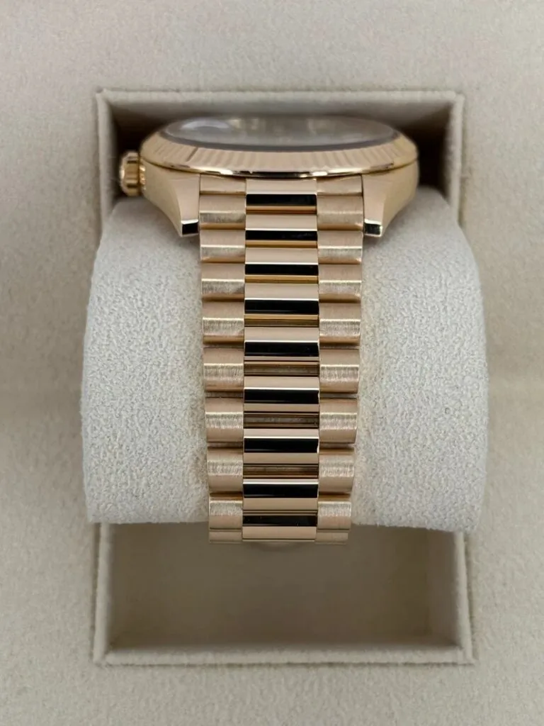 RLX Day-Date 40mm Yellow Gold President Mother of Pearl Diamond Baguette Dial - 228238