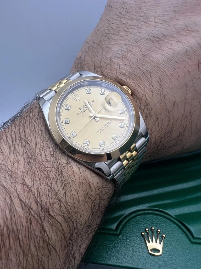 RLX Datejust 41mm 126303 Champagne Diamond Jubilee Steel and Yellow Gold Mens Watch
